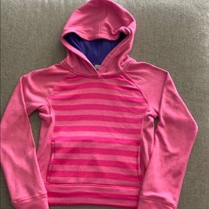 Pink hoodie with purple accent